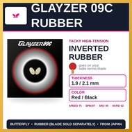 Butterfly Glayzer 09C Table Tennis Rubber Tacky High Tension Inverted Spin 1.9 2.1mm Red Black Japan