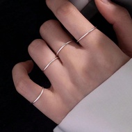 4-Piece Minimalist Stainless Steel Polished Plain Band Ring Set For Women, Suitable For Daily Wear (