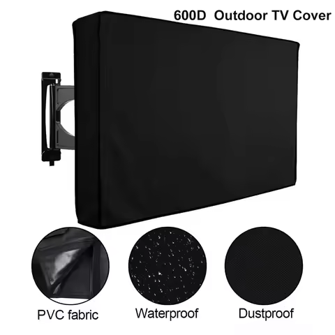 600D Oxford Cloth Garden Patio Outdoor TV Cover Outdoor Weatherproof TV Cover 10'' To 75‘’ Protect T