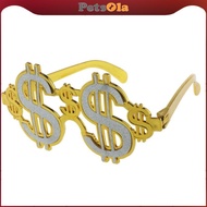 [PETSOLA] Funny Glitter US Dollar Eye Glasses Costume Money Festive Party Fancy Dress