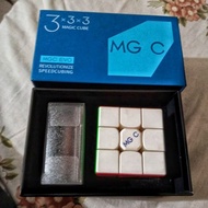 (Special Transmission) Rubik 3x3 MGC EVO V1 Stickerless YJ Rubiks Speed Cube Yongjun 3x3x3 Magnetic 