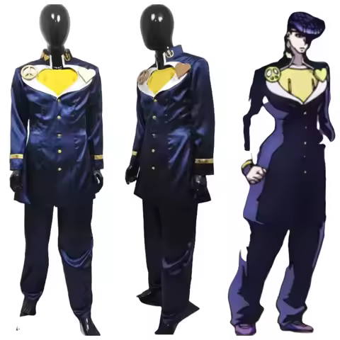 Josuke Higashikata Cosplay Costume Blue Suit Uniform Party Carnival Halloween Outfits
