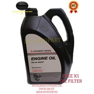 100% ORIGINAL OIL MITSUBISHI ENGINE OIL 5W30 SN/CF SEMI SYNTHETIC (MZ320364) FREE X1 OIL FILTER