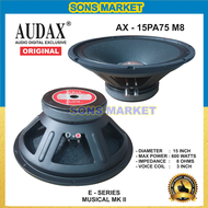 SPEAKER AUDAX AX 15 PA 75 FULL RANGE 15in 15inch 600 WATT 15PA75 AX 15PA75 M8 ORIGINAL AUDAX INDONES