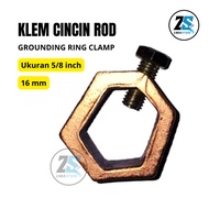 Copper Ring Clamps Grounding Rod Clamp Rod Grounding Clam Ground Rod Clam Lightning Protection Cable Clamp 5/8 Inch 16mm