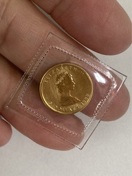 1988年1/10安士加拿大楓葉金幣！成色999.9黃金！重量8.3分（3.11g)克！全新未開封！