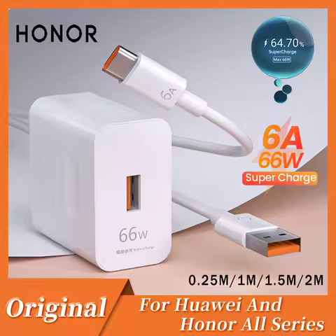 Original 66W 6A Usb Type C SuperCharge Super Fast Charger Cable For Huawei Mate40 Honor 70 50 40 Mag