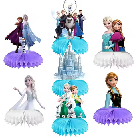Frozen Queen Party Honeycomb Ornaments Elsa Anna Olaf Honeycomb Centerpieces Desktop Decoration Chil