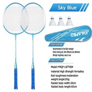 Badminton Racket Set 2pcs Double Racket with Free Shuttlecock for Student Beginners Badminton Racket