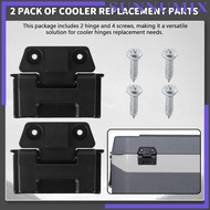 [Sunnimix] 2Pcs Cooler Replacement Hinge Black with Mounting Screws Secure Closure High Performance 
