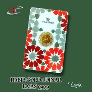 HABIB GOLD 1 DINAR GOLD BAR 999.9 LAYLA 4.25GM GOLD BAR 999.9 FINE GOLD PG CERTIFIED GOLD BAR AU 999
