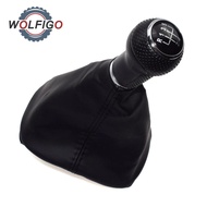 WOLFIGO Car 5-speed Gear Shift Knob Black For VW Golf 4 Bora Jetta 1998-2005 1J0711113C 1J0 711 113 