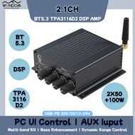WONDOM แท้ แอมป์จิ๋ว 2.1 50Wx2 + 100W TPA3116D2 Class D Bluetooth 5.3 สำหรับระบบเสียง DC 12-24V พร้อ