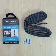 Delitire Tube Inner Tube 700x19-23C FV 80 mm 700 x 19-23C FV Presta Roadbike Fixie