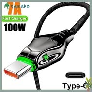 TAMAKO USB Type A To Type C Cable, Braided 7A Type C Fast Charger Cable, Durable Zinc Alloy 2M/ Snak