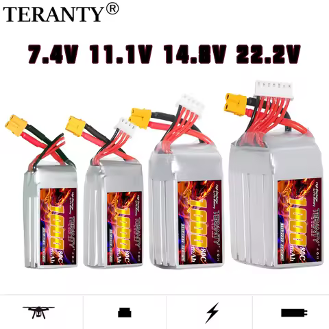 TERANTY 2S 3S 4S 6S 1000mAh 80C LiPo Battery For Quadcopter FPV Drone Parts 7.4V 11.1V 14.8V 22.2V R