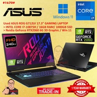 #1670 Used Asus ROG G712LV Performance Gaming Laptop Intel core i7-10875H 16GB 1TB 17.3" Nvidia RTX2