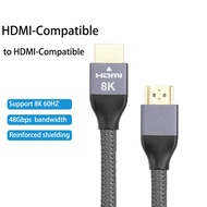 HDMI-Compatible Cable 8K/60Hz 4K/120Hz 48Gbps 2.1 HDMI-Compatible Digital Braid Cables for Computer TV Projector Monitor