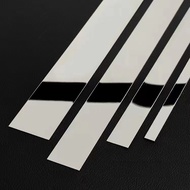 List Plat Strip Mirror Gold 3M Stiker Dinding Garis Datar Bahan Stainless Steel Warna Emas