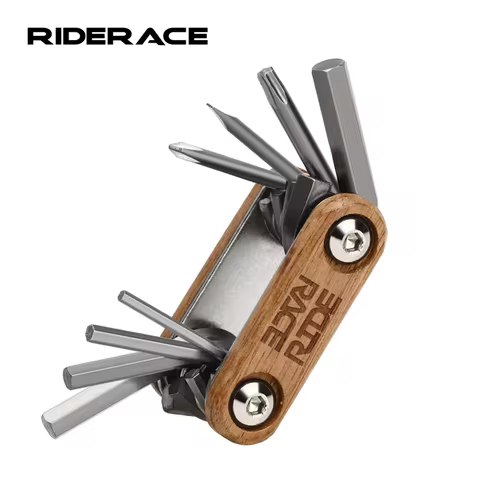 RIDERACE 8 In 1 Multifunction Bike Repair Tool Electroplated Titanium Wrench Portable 45CR Steel Bic