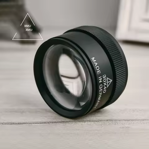 XMSJ Premium 30x 40mm Measuring Magnifier Magnifying Glass Lens Loop Microscope For Coins Stamps Jew