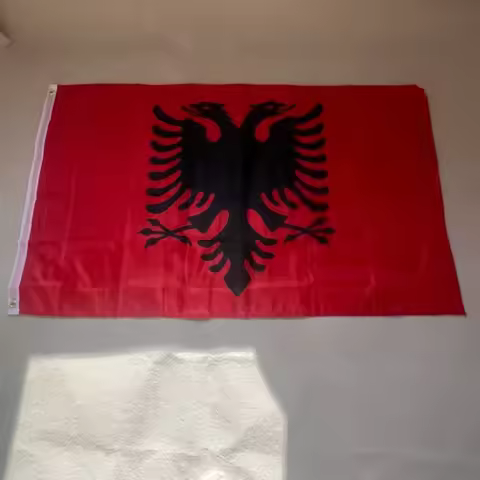YIXIN Albania Flag 3x5 ft Flag of Albania 90x 150cm High Quality Double printed hanging Polyester Al