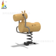 Kuda goyang kayu locust, peralatan hiburan kuda goyang kayu locust, kuda goyang kayu padu, kuda goya