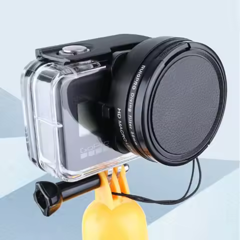 For Hero13 12 11 10 Black Macro Lens Red Purple Diving Filter 58mm Adapter Ring Lens Cap for GoPro 8