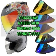 【2025NEW】VISOR GRACSHAW G838 GAIZER SINGLE VISOR OPEN FACE G555 GEOMAX G535 GENNEX MHR OF939 VISOR M