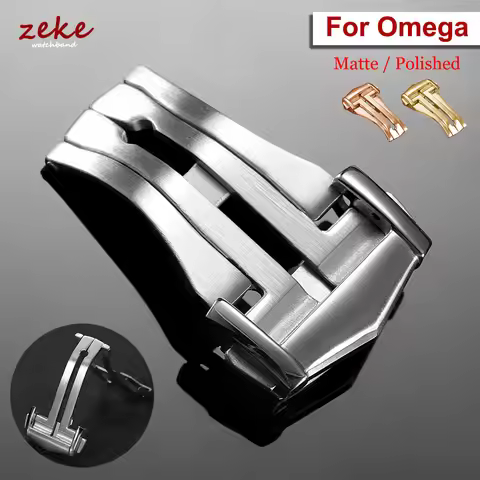 For Omega Stainless Steel Deployment Clasps Polished Matte Folding Watch Buckle 18mm 20mm for Omega 