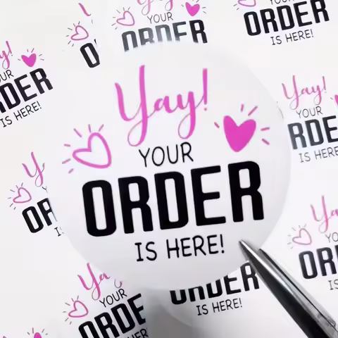 120pcs Your Order is Here Stickers 1.5 inch thank you Stickers Small Business Stickers Envelopes Sea