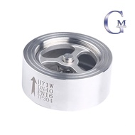 DN25mm to DN50 304 Stainless Steel H71W Wafer Check Valve Non-Return Soft Seal Check Valve Corrosion