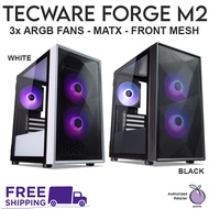 Tecware Forge M2 TG M 2 MATX ITX ARGB RGB PC Casing Case Chassis - BLACK / WHITE
