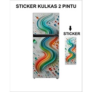 2-door refrigerator sticker with 369 motif - 376