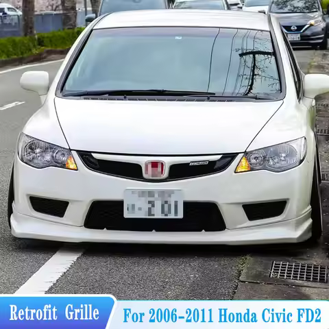 For 2006-2011 Honda Civic FD2 Car Front Bumper Racing Grills FD2 Retrofit Full Star Grille ABS Plast