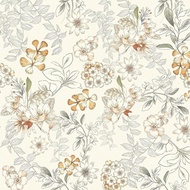 Floral Peel and Stick Wallpaper Beige Floral Wallpaper Vintage Floral Contact Paper Self Adhesive Re