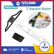 ஐ T Square 24 Inch Acrylic T Square 60cm Transparent Detachable Head For Students And Professionals