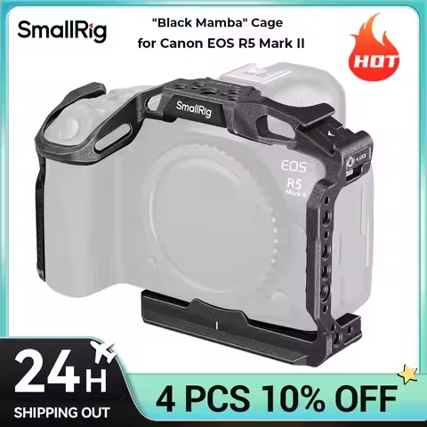 SmallRig EOS R5 Mark II "Black Mamba" / HawkLock Quick Release Cage for Canon EOS R5 Mark II Cage Ki