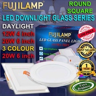 [Local Seller] Glass LED Downlight Round Square Recessed Glass Downlight Daylight Cool Warm [2 Years