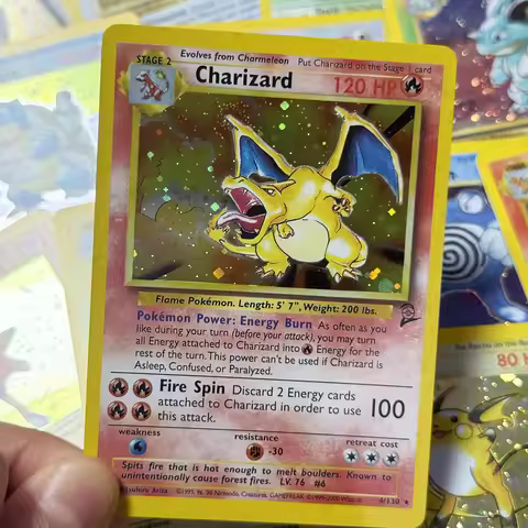 PTCG Proxy Cards New Holographic Base Set 2 (B2) Charizard Gyarados Raichu Venusaur Zapdos Mewtwo TC