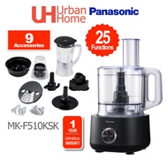 Panasonic 25 Functions Food Processor (2.4L , 9 Accessories) MK-F510KSK