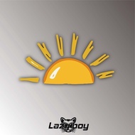Sun Graffiti Hand-Painted Yellow Sun Sticker Simple Waterproof Car Sticker Motorcycle Safety Helmet 