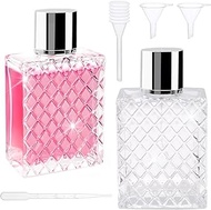 2 Pieces 100 ml Perfume Atomiser Set - Refillable Glass Spray Bottles with Funnel & Pipette, Portabl