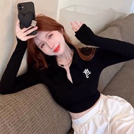 BEAUTIFUL LONG SLEEVE COLLAR T-SHIRT M2213