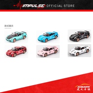 Miniauto 1:24 Porsche 911 Turbo S (2022) Black/Blue/Cyan/Pink/White/Red Diecast Alloy Model Car with