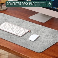 Large Mouse Pad PVC Leather Embossed Table Pad Light Luxury Anti-slip 70x30 80x40 90x45 100x50 120x6
