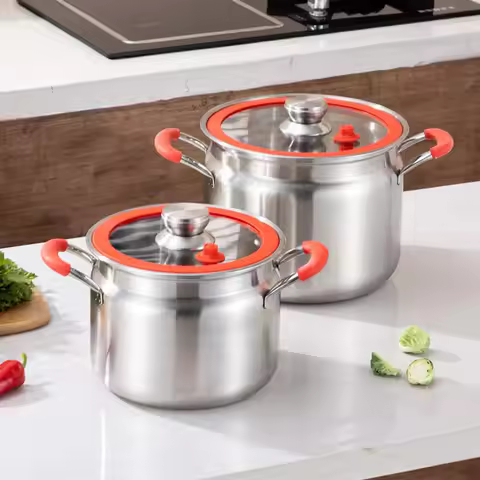 Stainless Steel Thickened Micro Pressure Multifunctional Household Soup Pot Induction Cooker Gas Uni