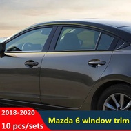 CEYUSOT FOR New Mazda 6 Window Trim Car Shutter 2018 2019 20 Mazda6 Body Kit Car Window Modification