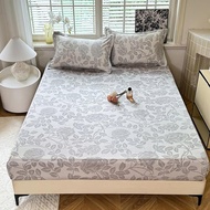 Bộ ga giường và vỏ gối lụa thái M2T BEDDING - 1 ga giường bo chun miễn phí và 2 vỏ gối nằm