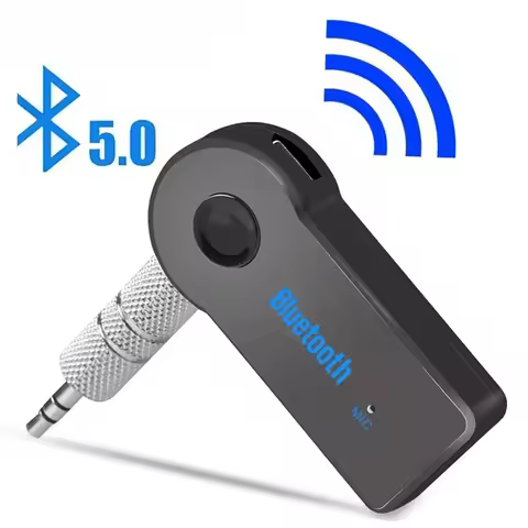 Car Wireless Bluetooth 5.0 Receiver Transmitter Adapter 3.5mm Jack For Car Kit Music Audio Aux A2dp 